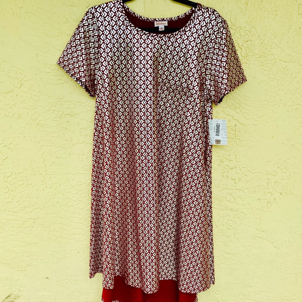 SOLD NWT M Lularoe Carly Elegant Burgundy